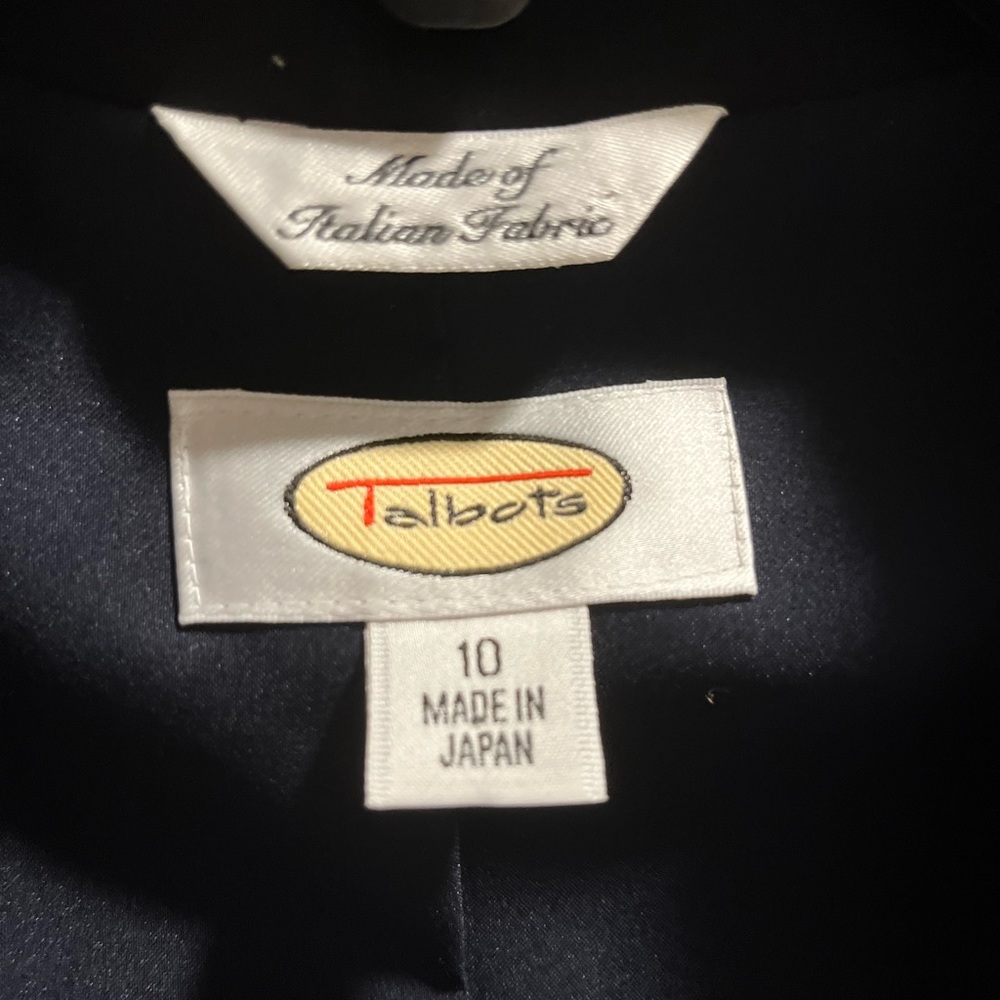 Talbots wool blend navy lightweight blazer Women 10 - Picture 8 of 9